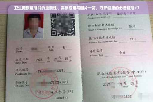 卫生健康证明书的重要性、实际应用与图片一览，守护健康的必备证明?✨