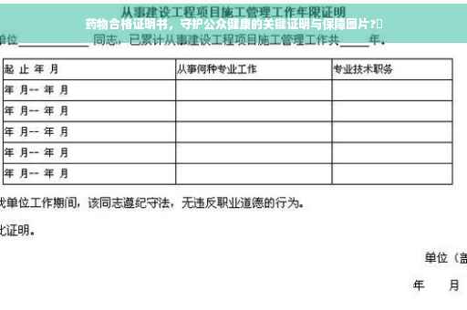 药物合格证明书，守护公众健康的关键证明与保障图片?✨