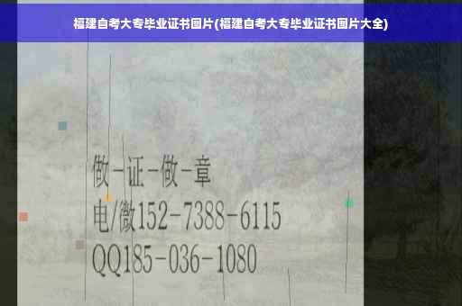 福建自考大专毕业证书图片(福建自考大专毕业证书图片大全)