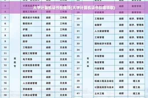 大学计算机证书在哪领(大学计算机证书在哪领取)