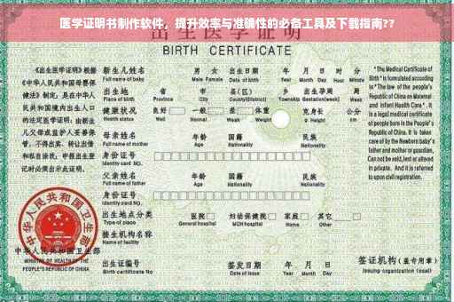 医学证明书制作软件，提升效率与准确性的必备工具及下载指南??
