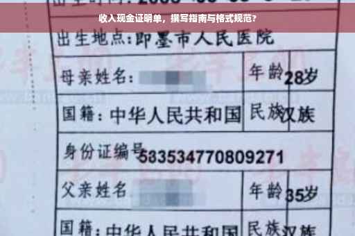 收入现金证明单，撰写指南与格式规范?