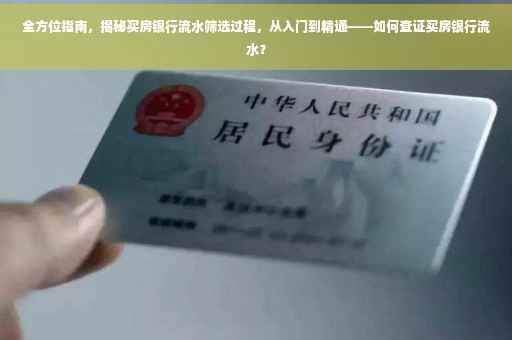 全方位指南，揭秘买房银行流水筛选过程，从入门到精通——如何查证买房银行流水？