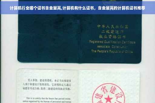 计算机行业哪个证书含金量高,计算机有什么证书，含金量高的计算机证书推荐