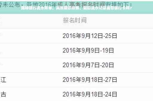 揭秘银行流水账单，高效复印攻略，复印流水记录需带银行卡吗？