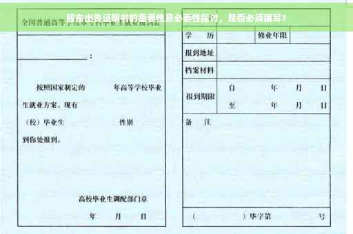 股东出资证明书的重要性及必要性探讨，是否必须撰写？