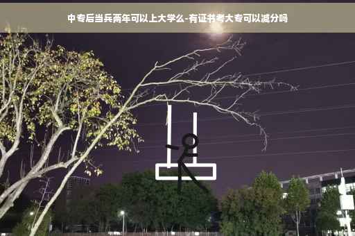 中专后当兵两年可以上大学么-有证书考大专可以减分吗