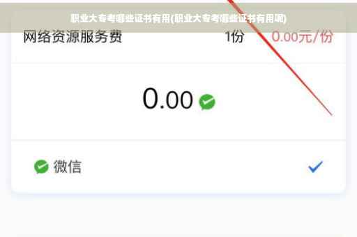 职业大专考哪些证书有用(职业大专考哪些证书有用呢)