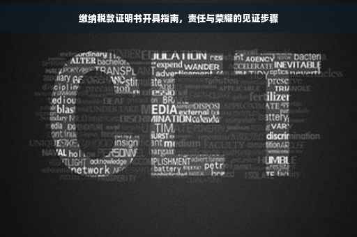 缴纳税款证明书开具指南，责任与荣耀的见证步骤