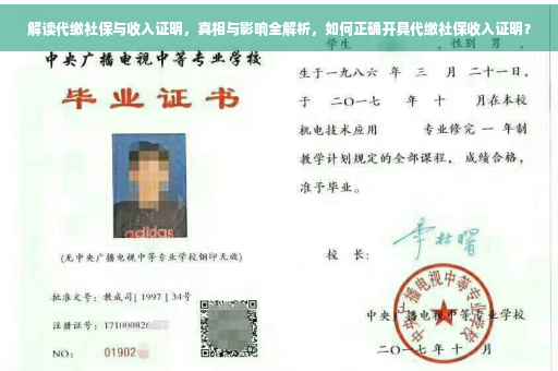 解读代缴社保与收入证明，真相与影响全解析，如何正确开具代缴社保收入证明？