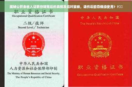 揭秘公积金收入证明存疑背后的真相及应对策略，退件后能否继续使用？?⚡️