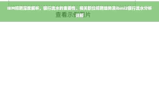 IBM招聘深度解析，银行流水的重要性、相关职位招聘趋势及ibmi2银行流水分析详解