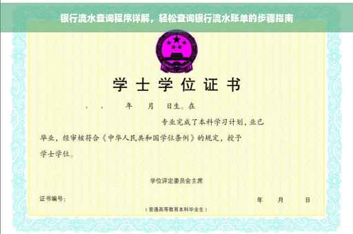 银行流水查询程序详解，轻松查询银行流水账单的步骤指南