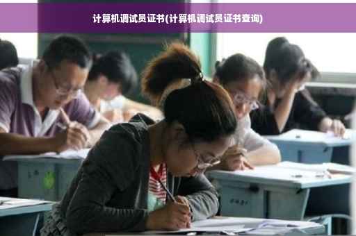 计算机调试员证书(计算机调试员证书查询)