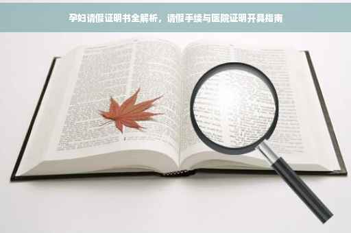 孕妇请假证明书全解析，请假手续与医院证明开具指南