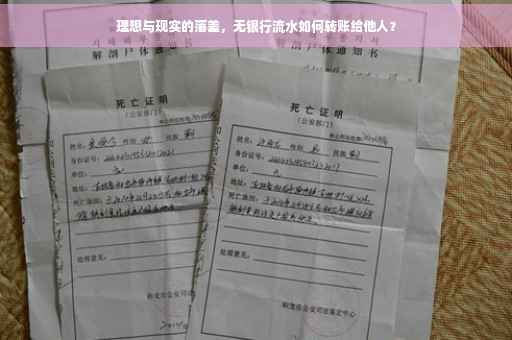 理想与现实的落差，无银行流水如何转账给他人？
