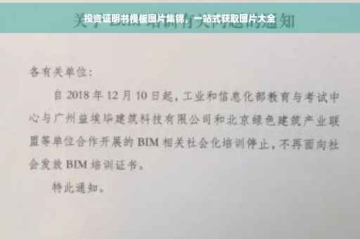 投资证明书模板图片集锦，一站式获取图片大全