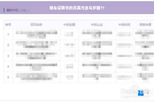提车证明书的开具方法与步骤??