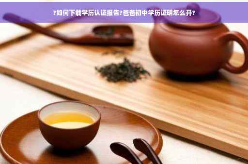 ?如何下载学历认证报告?爸爸初中学历证明怎么开?