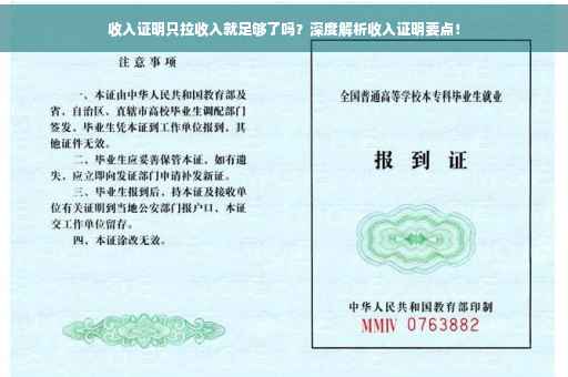 收入证明只拉收入就足够了吗？深度解析收入证明要点！
