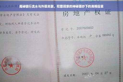 揭秘银行流水与外围关联，犯罪现象的神秘面纱下的真相探索