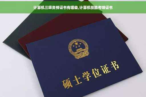 计算机三级资格证书有哪些,计算机技能考啥证书