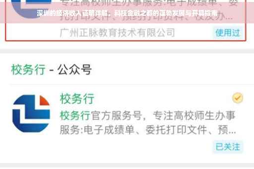 深圳的经济收入证明详解，科技金融之都的蓬勃发展与开具指南