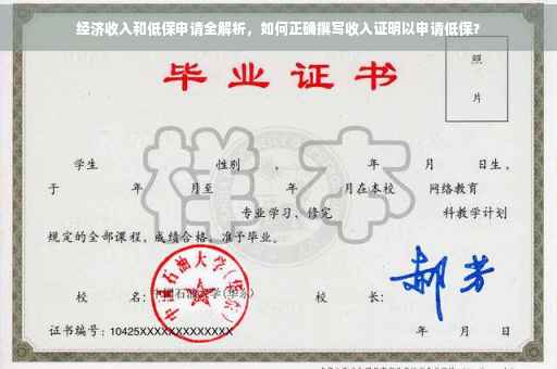 经济收入和低保申请全解析，如何正确撰写收入证明以申请低保？