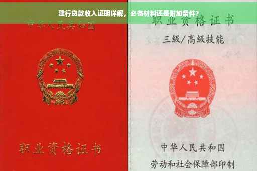 建行贷款收入证明详解，必备材料还是附加条件？
