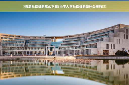 ?青岛社保证明怎么下载?小学入学社保证明是什么样的⚡️