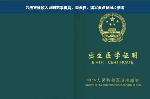 合法贷款收入证明范本详解，重要性、撰写要点及图片参考