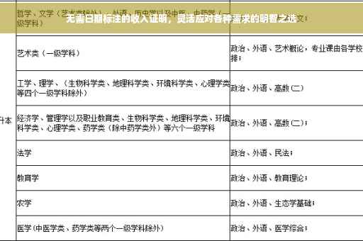 无需日期标注的收入证明，灵活应对各种需求的明智之选