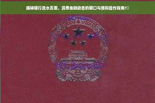 揭秘银行流水页面，洞悉金融动态的窗口与模拟操作指南?✨