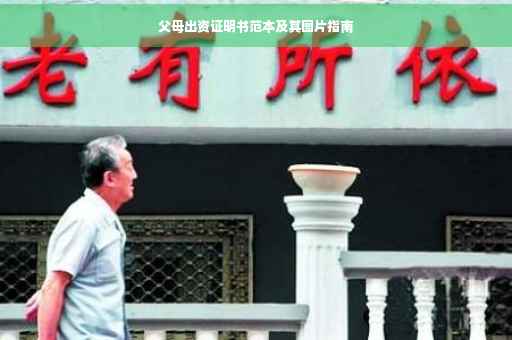 父母出资证明书范本及其图片指南