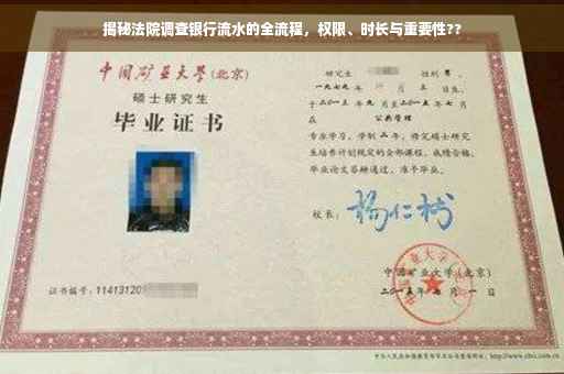 揭秘法院调查银行流水的全流程，权限、时长与重要性??