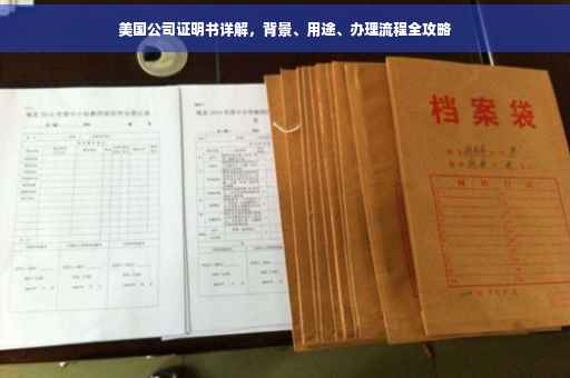 美国公司证明书详解，背景、用途、办理流程全攻略