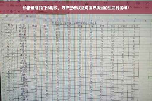 诊断证明书门诊时效，守护患者权益与医疗质量的生命线揭秘！