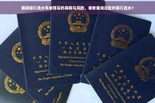 揭秘银行流水账单背后的真相与风险，谁曾查询过我的银行流水？