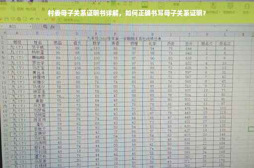 村委母子关系证明书详解，如何正确书写母子关系证明？