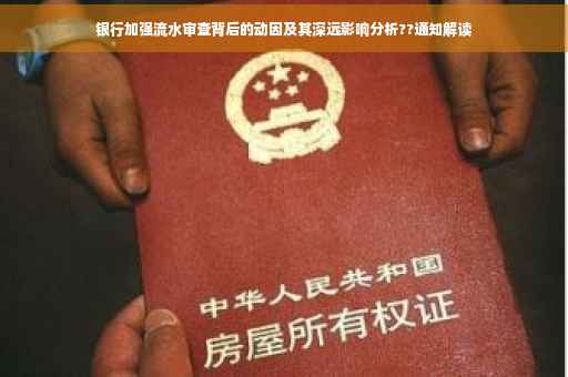 银行加强流水审查背后的动因及其深远影响分析??通知解读