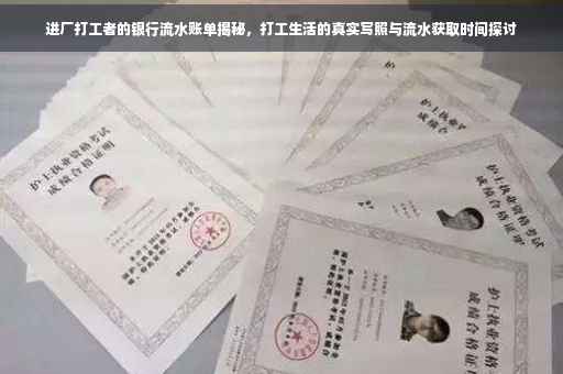 进厂打工者的银行流水账单揭秘，打工生活的真实写照与流水获取时间探讨