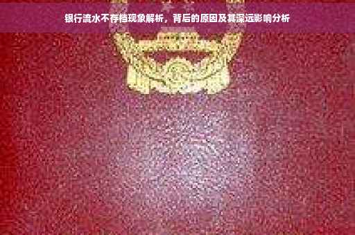 银行流水不存档现象解析，背后的原因及其深远影响分析