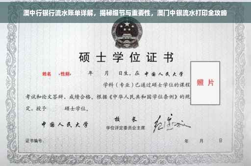澳中行银行流水账单详解，揭秘细节与重要性，澳门中银流水打印全攻略