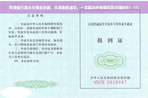 购房银行流水办理全攻略，从准备到成功，一文解决所有疑问及办理时长！??✨