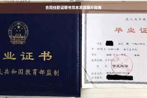 合同任职证明书范本及其图片指南