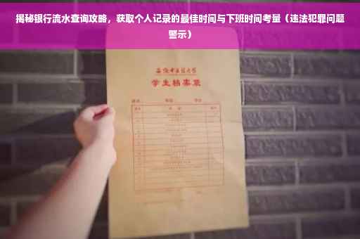 揭秘银行流水查询攻略，获取个人记录的最佳时间与下班时间考量（违法犯罪问题警示）