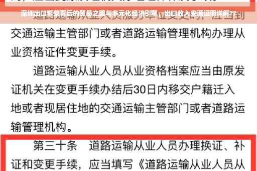 深圳出口繁荣背后的贸易之路与多元化经济引擎，出口收入来源证明详解??