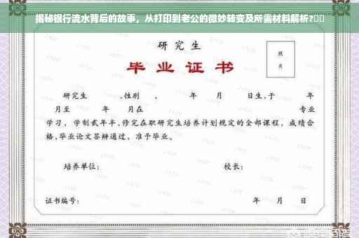 揭秘银行流水背后的故事，从打印到老公的微妙转变及所需材料解析?⚡️