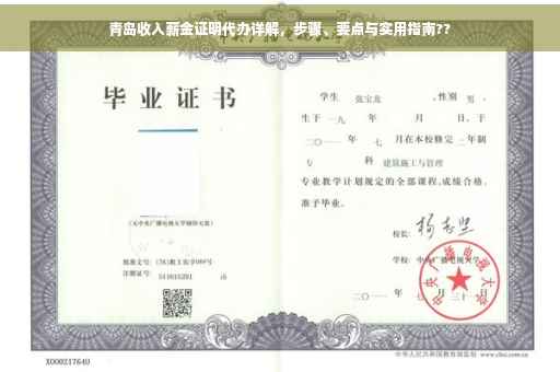 青岛收入薪金证明代办详解，步骤、要点与实用指南??