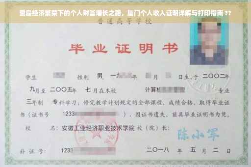 鹭岛经济繁荣下的个人财富增长之路，厦门个人收入证明详解与打印指南 ??
